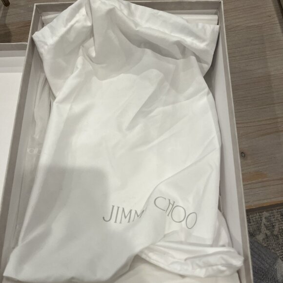 Jimmy Choo Romy 100 Platinum Ice Dusty Glitter Pointy Toe Pumps - Picture 8 of 8